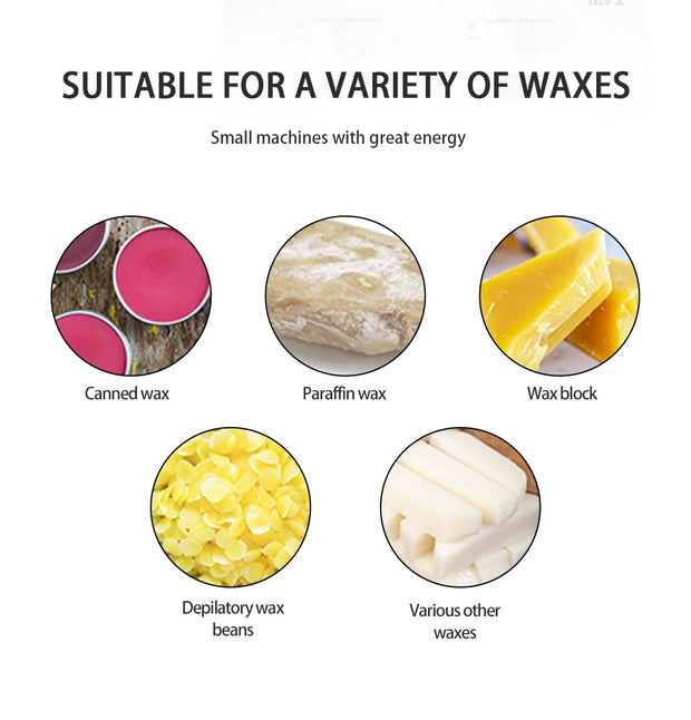 Electric Double Pot Wax Warmer Wax Heater Warmer with LED Display Skin Hair Removal Adjustable Temperature For Beauty Salon Home