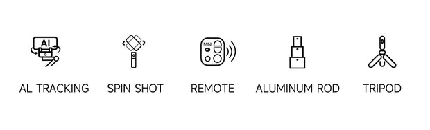 AI Face Tracking Handheld Gimbal Stabiliser 360° Shoot,Magnetic Remote Selfie Stick Tripod for Smartphone,1/4'' Screw for Camera