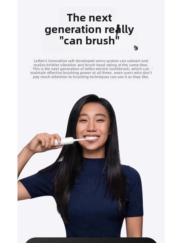 Laifen Laifen's new generation of vibration sweeping electric toothbrush, stainless steel color LFTBO1-S Wave  teeth whitening