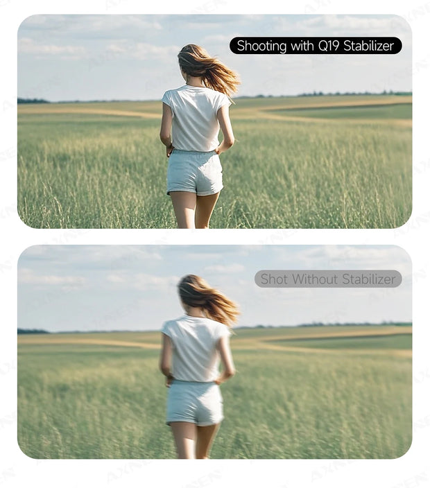 AXNEN Q19 AI Desktop Gimbal Stabilizer 360 Rotation Auto Face Tracking Mobile Phone Handheld Anti-shake Selfie with Fill Light