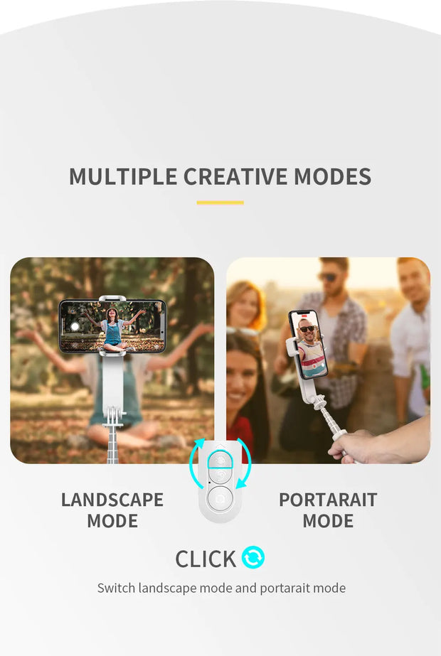 Handheld Selfie Stick Gimbal Stabilizer Holder Adjustable Fill Light Selfie Stand Bluetooth Mobile Phone  For IPhone Samsung