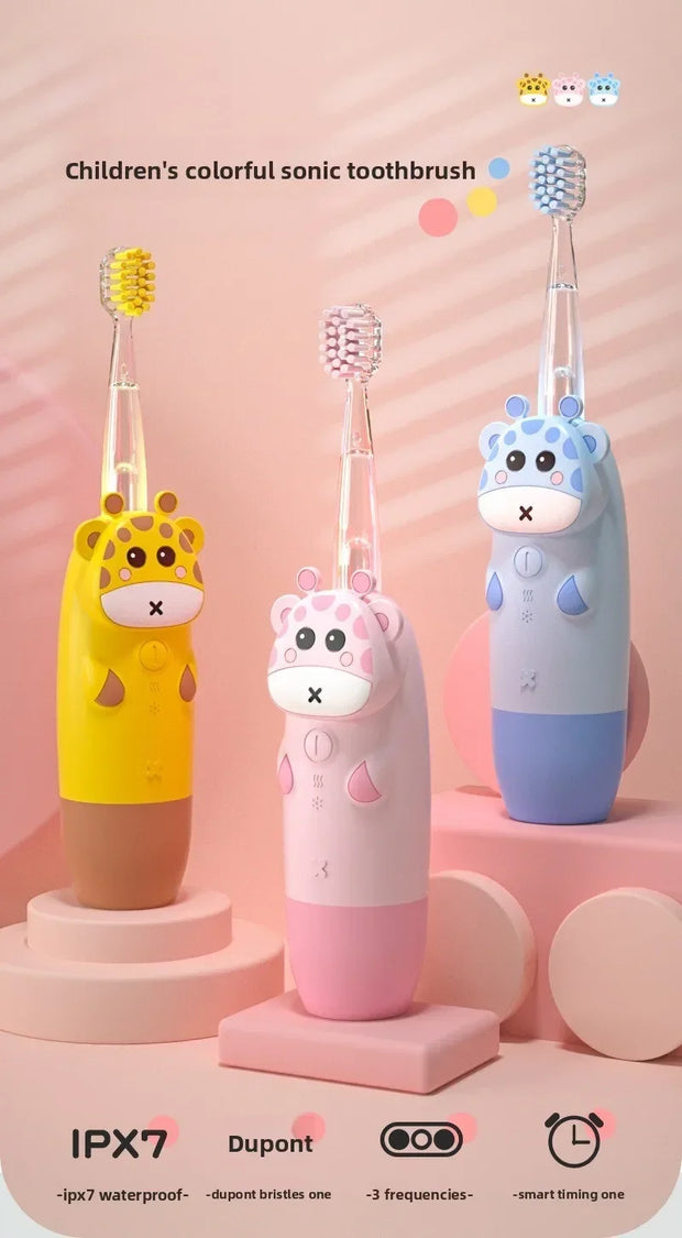 Smart electric toothbrush Sonic electric children's toothbrush 2-12 years old baby DuPont soft hair charging model