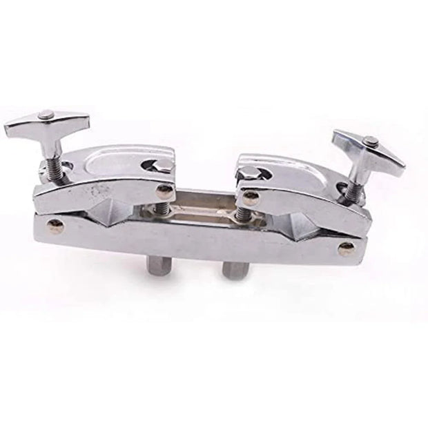 B72A Drum Clamp 2 Hole Silver Multi Clamp Cymbal Stand Mount Holder for Drums Cymbals Musical Parts Cowbell Accessory