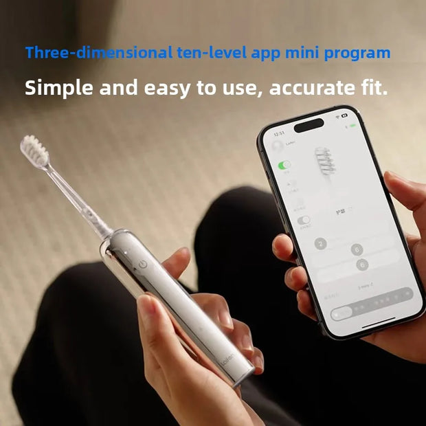 Laifen Laifen's new generation of vibration sweeping electric toothbrush, stainless steel color LFTBO1-S Wave  teeth whitening