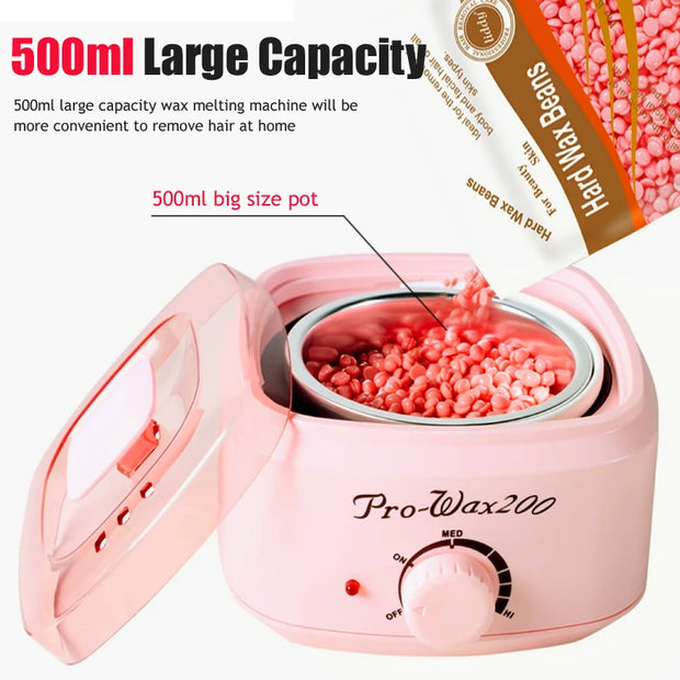 500ml Big Size Wax Machine for Hair Removal Depilatory Wax Heater Dipping Pot Paraffin Waxing Warmer Wax-melting Epilator