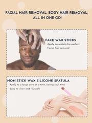 WUWUVISTA Waxing Kit 23 items, Christmas Gift Hard Wax Hair Removal with Wax Heater&Beans for Body/Face/Brazilian/Sensitive Skin