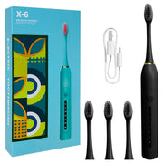 Smart Sonic Electric Toothbrush Waterproof Portable with Ultra Fine Soft Bristles 6 Speed Charging for Adults And Children