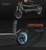 RuiToo RT6 1000W powerful  48V18.2AH Drive Electric scooters electr 10inch Tires Folding eScooter For Adult Raycool