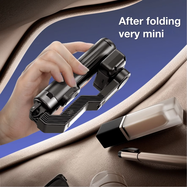 Multi Functional Handheld Gimbal Phone Holder Selfie Stick with Lightening Bolt Lamp Portable Monopod For Mini Photography