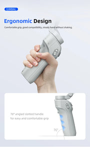 M01 3-Axis Smart Gimbal Handheld Stabilizer Selfie Tripod with Fill Light for Smartphone Anti Shake Foldable for Xiaomi iPhone