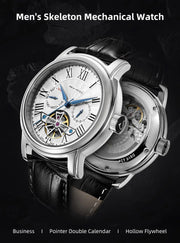 2025 New Seagull Men's Watch Automatic Mechanical Wristwatch Multi-Function Hollow Flywheel Business Simple Watch D819.622