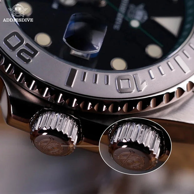 ADDIESDIVE Diving AD2040 Quartz Watches Stainless Steel 200m Waterproof Calendar Display Wristwatch Fashion Super Luminous Watch