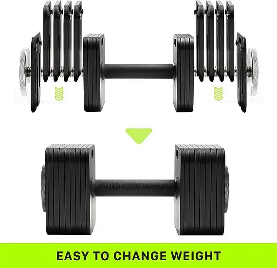 3-in-1 Adjustable Dumbbell Set Free Weight Dumbbells, Kettlebells, and Barbell for Versatile Fitness Training