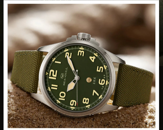 Seagull часы мужс Men's Wristwatch Sports Automatic Mechanical Watch 100m Waterproof  Army Watch Official Original 811.93.6106
