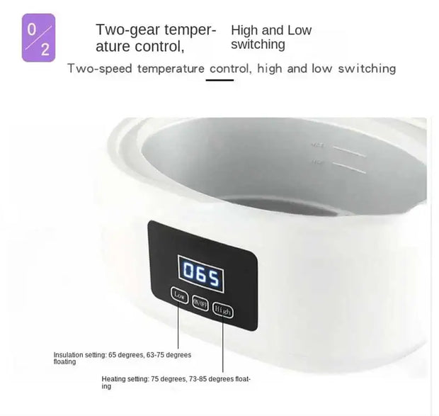 200W Wax Heater Hands Feet Bath Body Hair Removal Digital Timing Melting Wax Bean Therapy Machine Men Women Spa Smooth Skin Care
