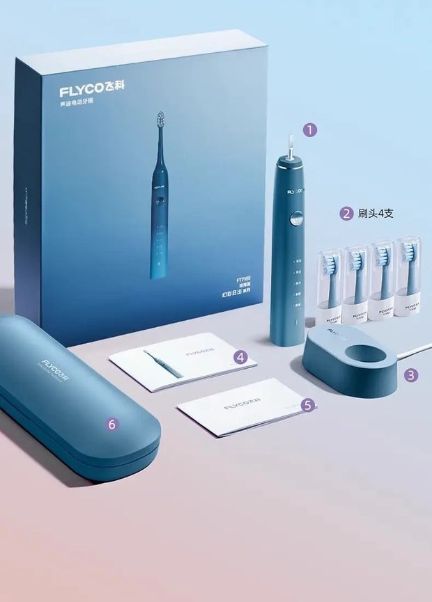 Flyco FT7105 Adult Sonic Electric Toothbrush Waterproof Inductive Charging Soft Bristle Electric Toothbrush for Men and Women