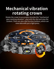 Men Outdoors Sports Smart Watch AK75 Flashlight 700mah Large Battery Bluetooth Calling LED Light Fitness Tracker Smartwatch