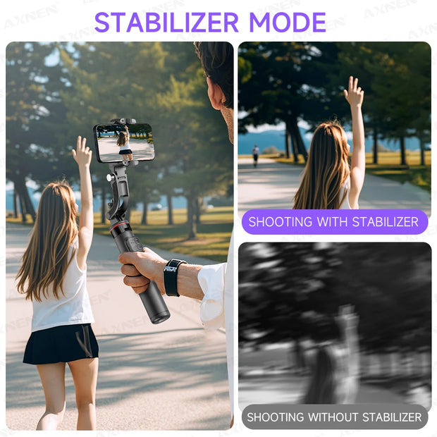 AXNEN C22 AI Tracking 360° Rotational Shoot Deskpot Handheld Gimbal Tripod Extendable Selfie Stick Wireless Remote for Vlog