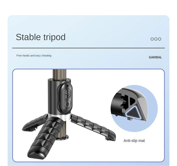 2025 NEW Ai Gimbal Stabilizer Desktop Following Shooting Mode Selfie Stick Monopod With Bluetooth Shutter For Smartphone Live