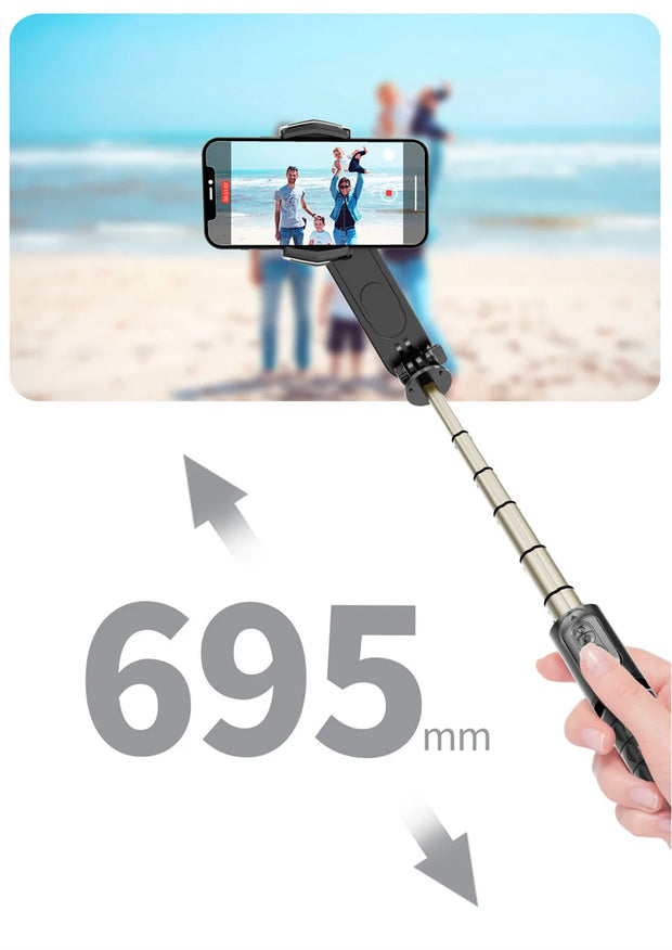 2025 new Q09 Wireless Bluetooth Selfie Stick stand Tripod Handheld Gimbal Stabilizer Monopod Shutter for IOS Android Universal