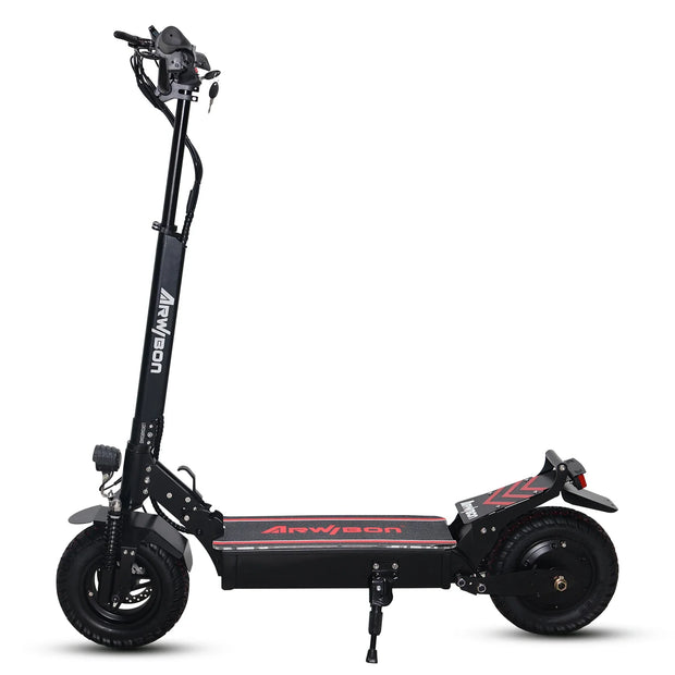 Arwibon Q30 2500W Adult Electric Scooter Single Motor Max Speed 50-60km/h, 48V16AH, 11 Inch Off Road Tire Sports Folding Electri
