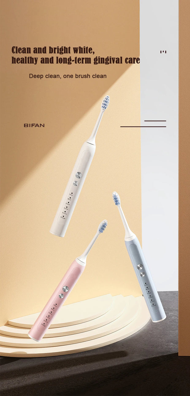 Sonic Electric Toothbrush Adults Electric Toothbrushes with 4 Tooth Brush Replacement Head and 5 Brushing Modes