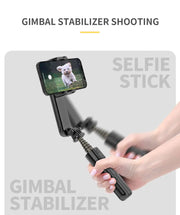 Handheld Selfie Stick Gimbal Stabilizer Holder Adjustable Fill Light Selfie Stand Bluetooth Mobile Phone  For IPhone Samsung
