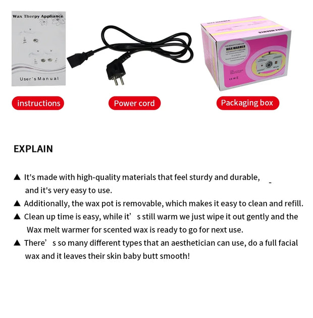 Wax Heater Double Paraffin Electronic Display Facial Skin SPA Equipment Dual Hot Hair Removal Tool Adjustable Temperature
