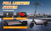 Arwibon Q30 2500W Adult Electric Scooter Single Motor Max Speed 50-60km/h, 48V16AH, 11 Inch Off Road Tire Sports Folding Electri