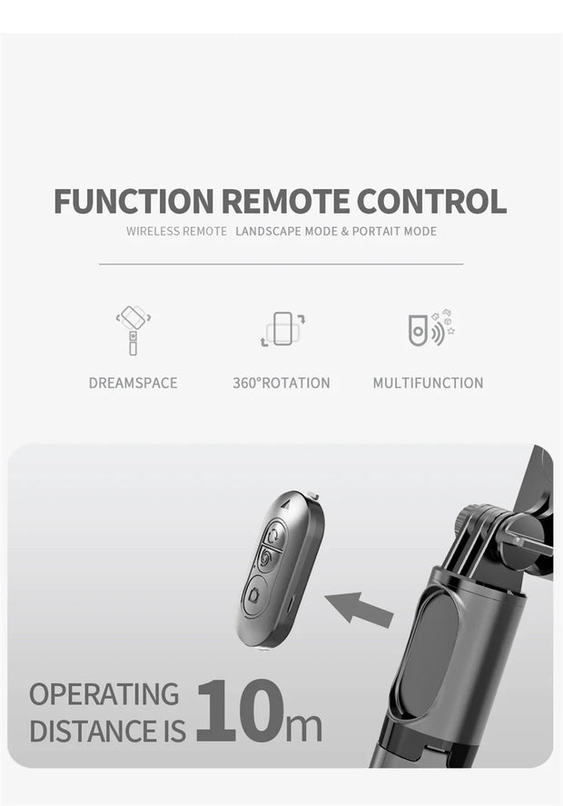 2025 new Q09 Wireless Bluetooth Selfie Stick stand Tripod Handheld Gimbal Stabilizer Monopod Shutter for IOS Android Universal