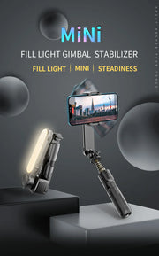 Handheld Selfie Stick Gimbal Stabilizer Holder Adjustable Fill Light Selfie Stand Bluetooth Mobile Phone  For IPhone Samsung