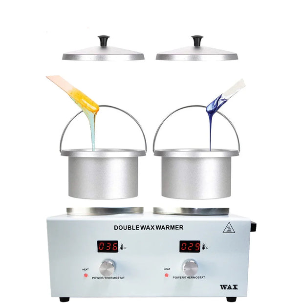 Wax Heater Double Paraffin Electronic Display Facial Skin SPA Equipment Dual Hot Hair Removal Tool Adjustable Temperature