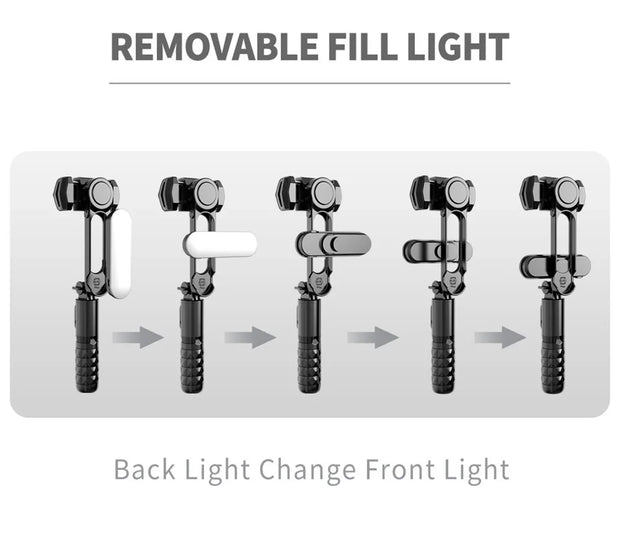 2025 new Q09 Wireless Bluetooth Selfie Stick stand Tripod Handheld Gimbal Stabilizer Monopod Shutter for IOS Android Universal