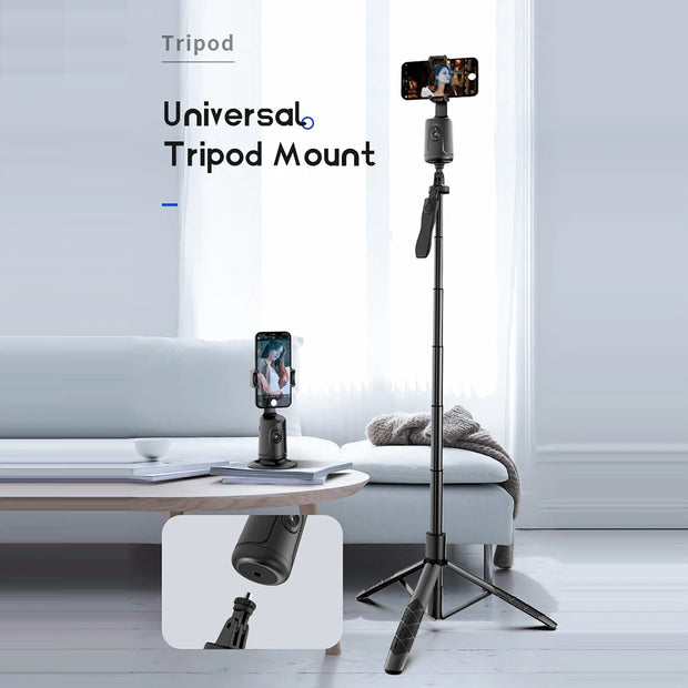 Intelligent Handheld Stabilizer Follow-up 360 Rotation Phone Gimbal Stabilizer Selfie Stick Tripod for Tiktok Live Photography