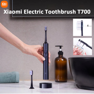 Xiaomi Mijia Sonic Electric Toothbrush T700 Whitening Ultrasonic Vibration Oral Cleaner Brush APP LED Display Inductive Charging