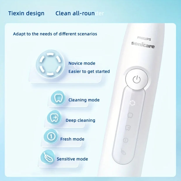 PHILIPS Sonicare Electric Toothbrush Series 5300 Scientific Long-Lasting Teeth Cleaning with 5 Modes Soft Bristle Teeth Brush