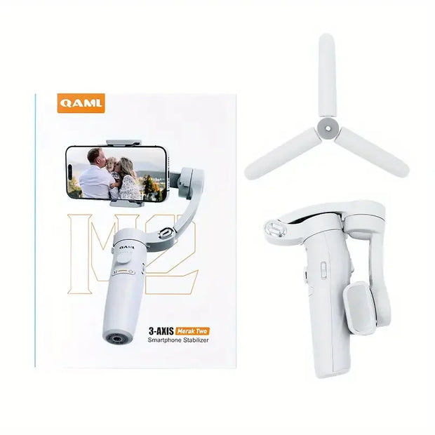 QAML M2 2024 New 360 Rotation Gimbal Stabilizer Selfie Stick Desktop tracking gimbal For Tiktok Smartphone live