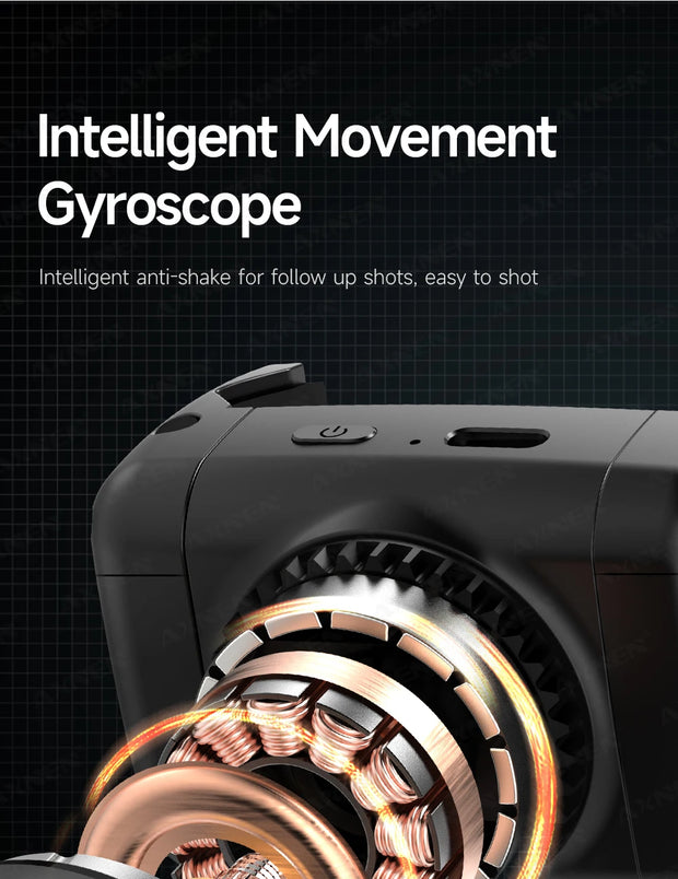 AXNEN Q19 AI Desktop Gimbal Stabilizer 360 Rotation Auto Face Tracking Mobile Phone Handheld Anti-shake Selfie with Fill Light