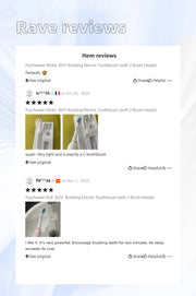 Rotating electric toothbrush suitable for adults, equipped with 6 brush heads, type-c charging, 3-speed 2-minute timed zoning