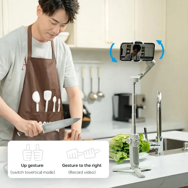FeiyuTech VB4 Kit Smartphone Stabilizer Face Tracking Fill light 3-Axis Phone Gimbal Built-in Selfie Stick Portable iPhone16