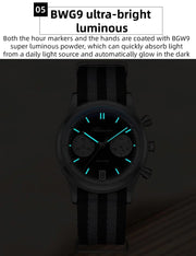 ADDIESDIVE Hot Sale AD2095 Watches For Men Multifunction Chronograph 38mm AR Coating Quartz WristWatches VK64 Waterproof Clock