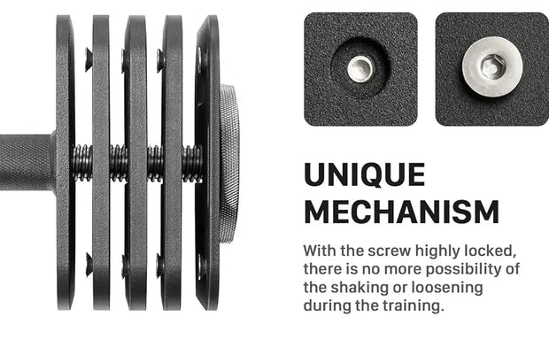 Adjustable Dumbbell Set, 10-50lb, 80lb Increments, Quick-Lock Square Weight Dumbbells for Home Gym Fitness (80lb×2)
