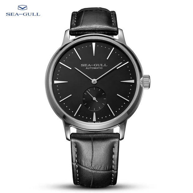 2025 Seagull Business Watch Men's Mechanical Wristwatches 50m Waterproof Leather Valentine Male Watches relogio masculino 6075