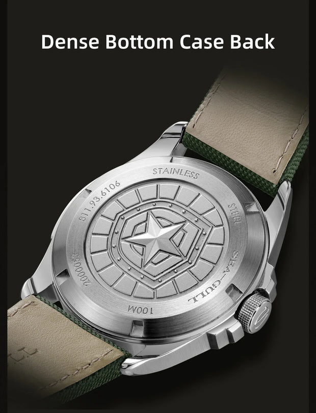 Seagull часы мужс Men's Wristwatch Sports Automatic Mechanical Watch 100m Waterproof  Army Watch Official Original 811.93.6106