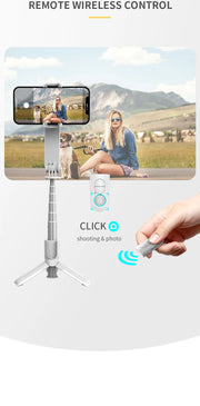 Handheld Selfie Stick Gimbal Stabilizer Holder Adjustable Fill Light Selfie Stand Bluetooth Mobile Phone  For IPhone Samsung