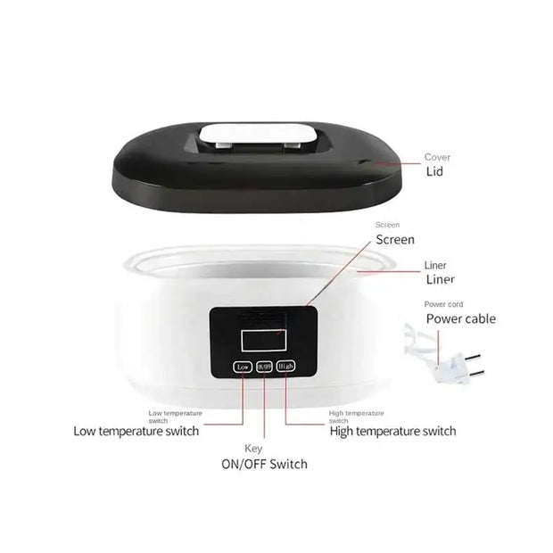 200W Wax Heater Hands Feet Bath Body Hair Removal Digital Timing Melting Wax Bean Therapy Machine Men Women Spa Smooth Skin Care