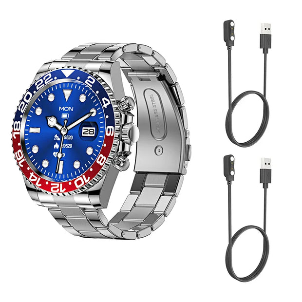 Smart Watch Man Smartwatch AW12 high-end luxury 2024 Android IOS Korean Support Steel Connected Replica Miltary pk gts4 global