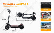 Arwibon Q30 2500W Adult Electric Scooter Single Motor Max Speed 50-60km/h, 48V16AH, 11 Inch Off Road Tire Sports Folding Electri