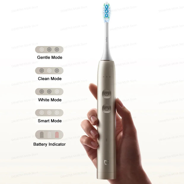 XIAOMI MIJIA Multi-Directional Oscillation Electric Toothbrush,IPX8,Smart 5 Modes, 30day Battery Life, App Control & Travel Lock